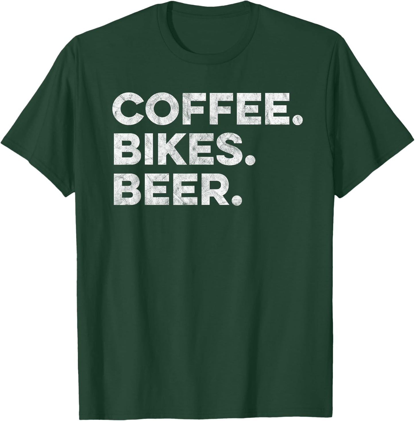 Coffee. Bikes. Beer. Retro Cycling T-Shirt - T-Shirt | Forest