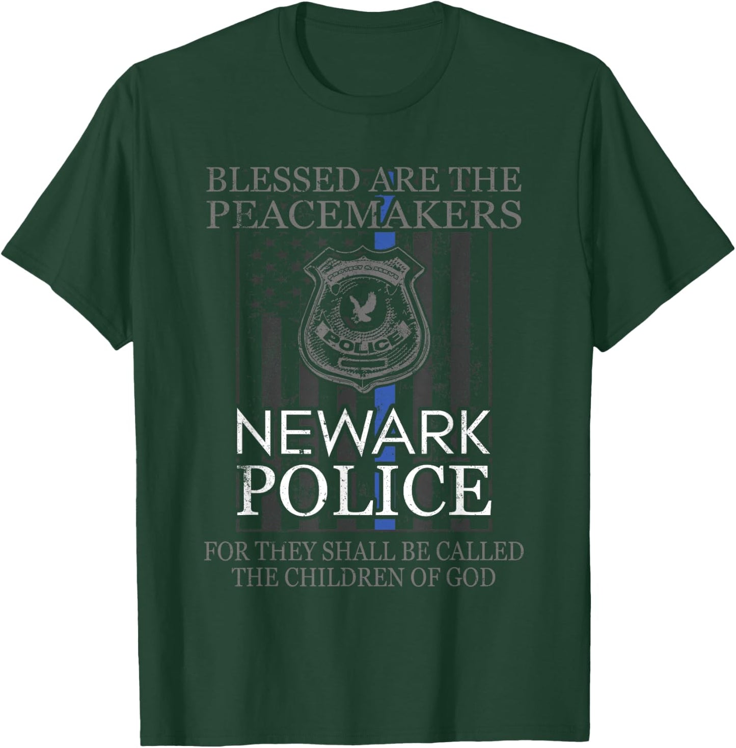 Newark Police Support Saint Michael Police Officer Prayer T-Shirt - T-Shirt | Forest