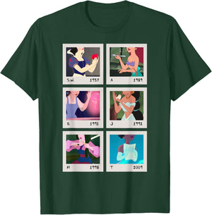 Disney Princess Polaroid Photo Grid Small T-Shirt - T-Shirt | Forest