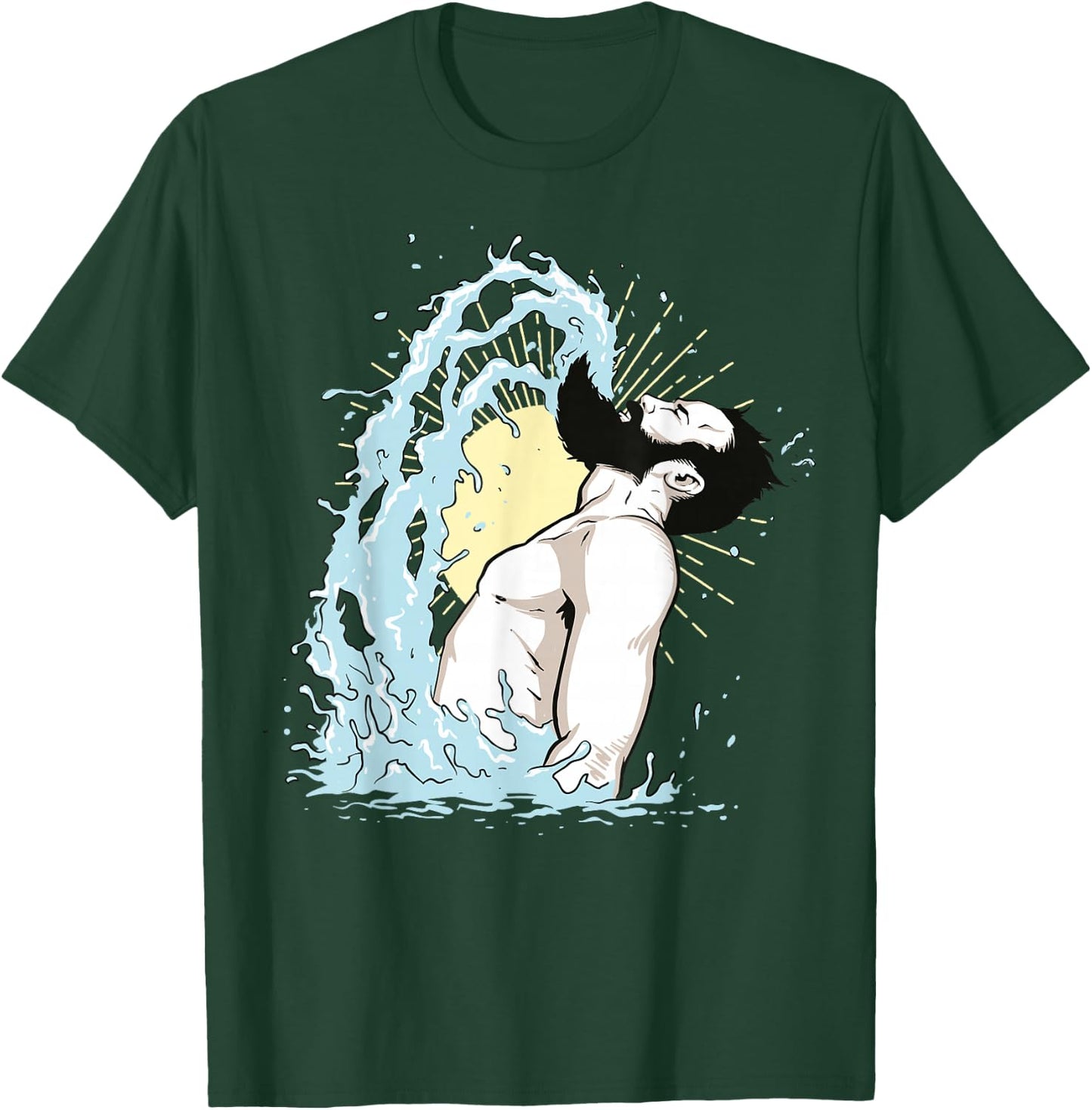 Beard Flip Funny Men T-Shirt - T-Shirt | Forest
