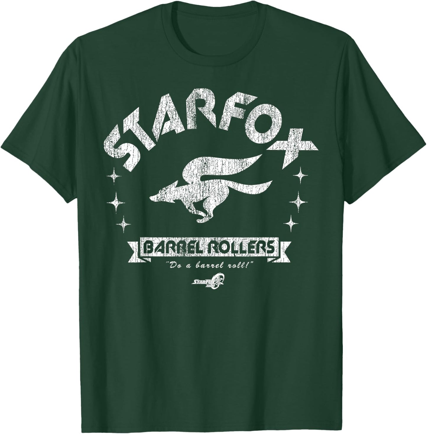 Star Fox Barrel Rollers Distressed Logo Graphic T-Shirt - T-Shirt | Forest