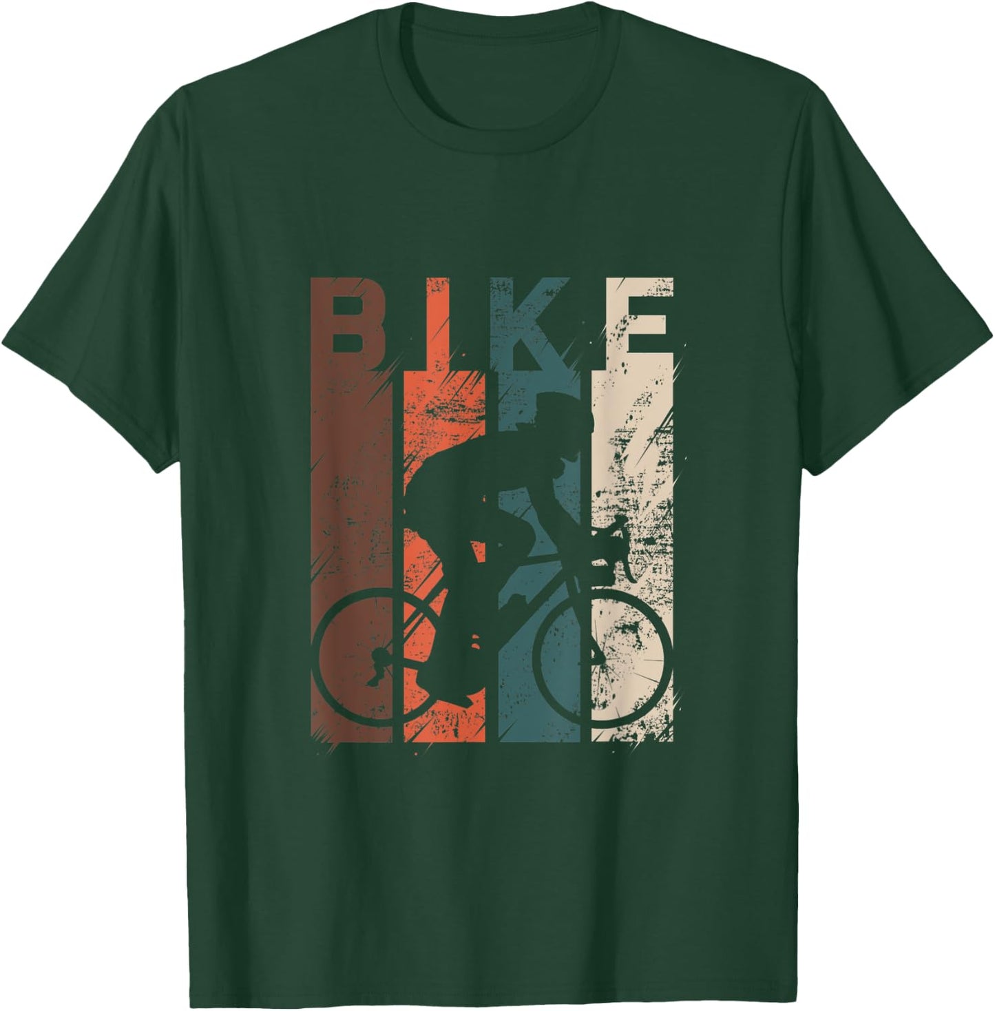 Mountain Bike Tour Cycling Lover Bicycle Rider Vintage T-Shirt - T-Shirt | Forest