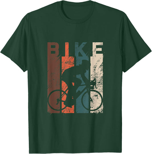 Mountain Bike Tour Cycling Lover Bicycle Rider Vintage T-Shirt - T-Shirt | Forest