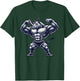 Muscular Rhino Powerlifting Weightlifting Gym Workout T-Shirt - T-Shirt | Forest