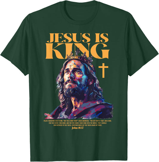 Jesus is king bible verse T-Shirt - T-Shirt | Forest