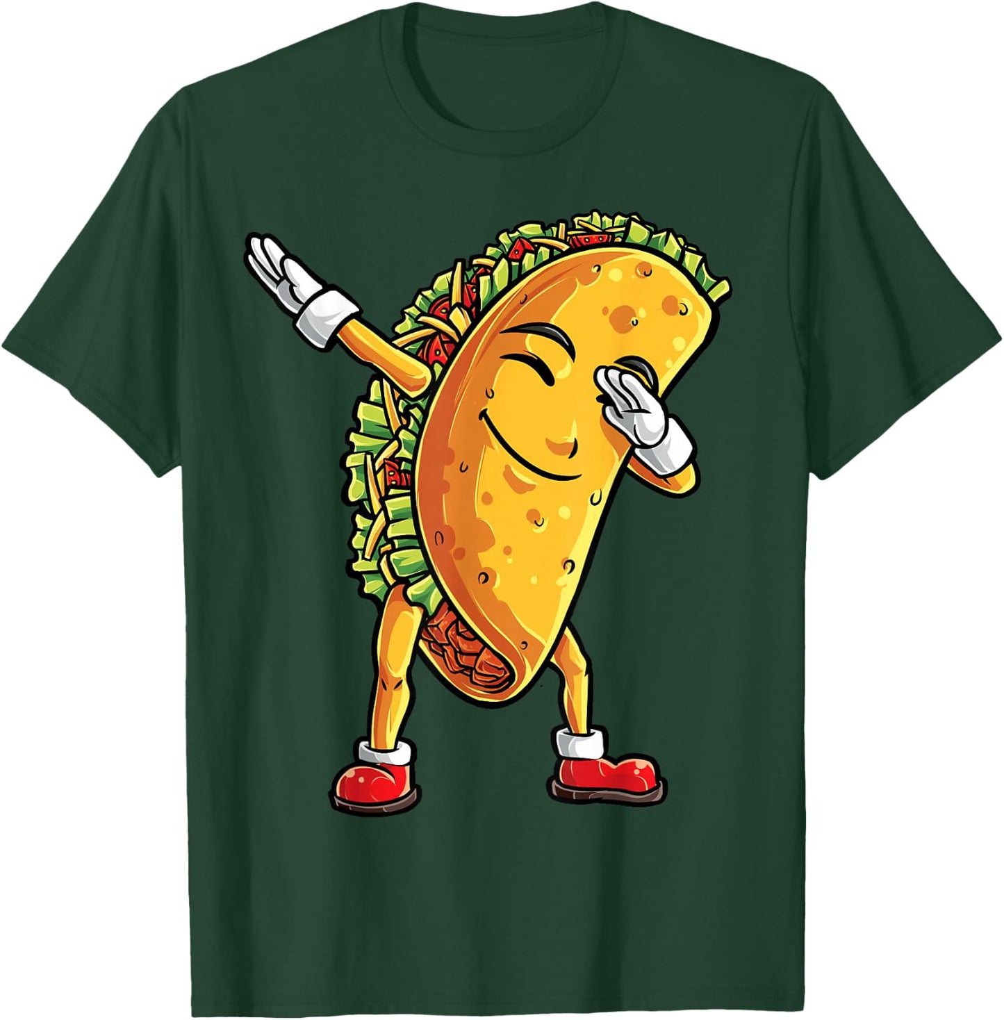 Dabbing Taco Cinco de Mayo Funny Boys Men Mexican Food Dab T-Shirt - T-Shirt | Forest