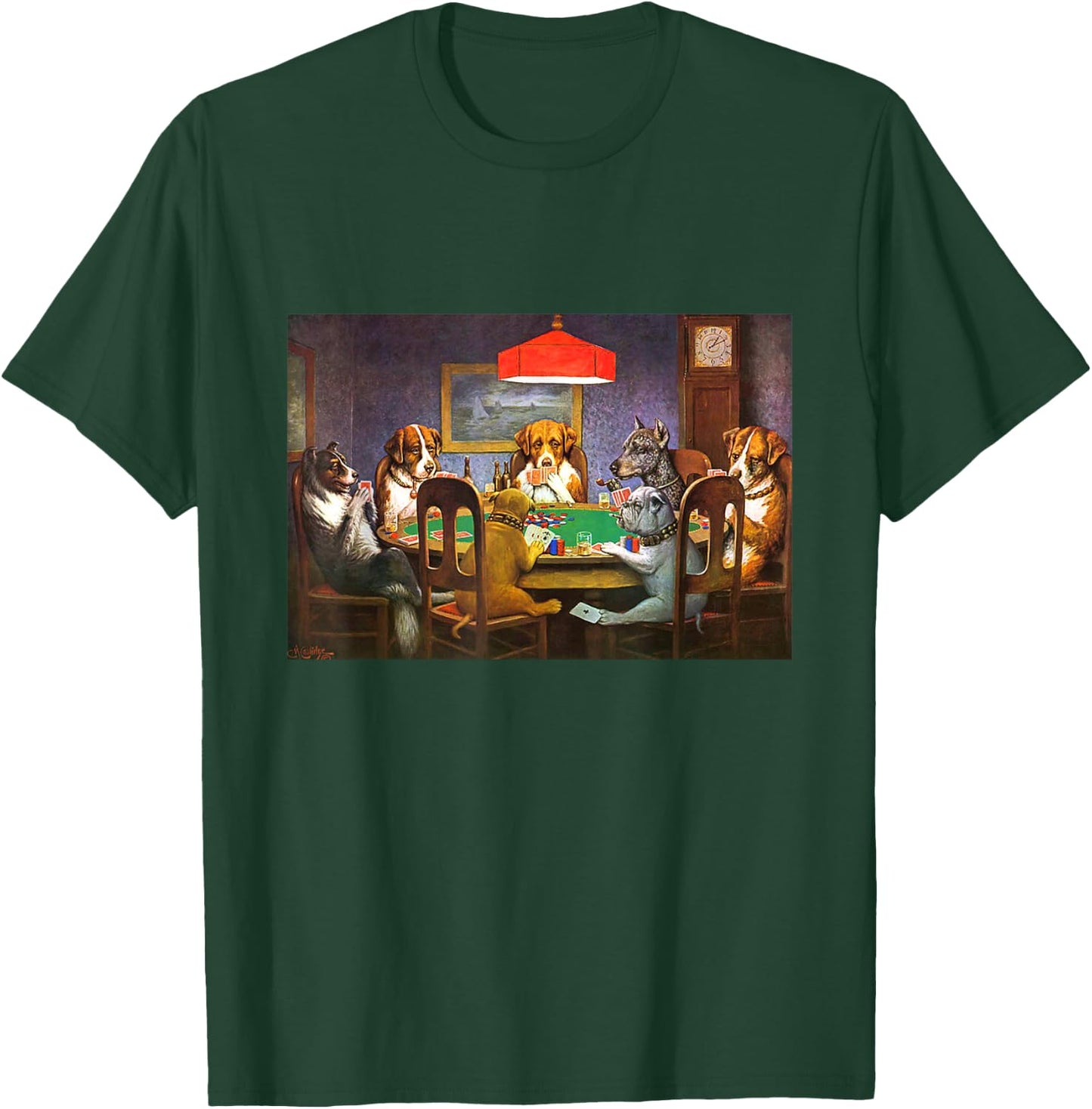 Dogs Playing Poker A Friend in Need Small T-Shirt - T-Shirt | Forest