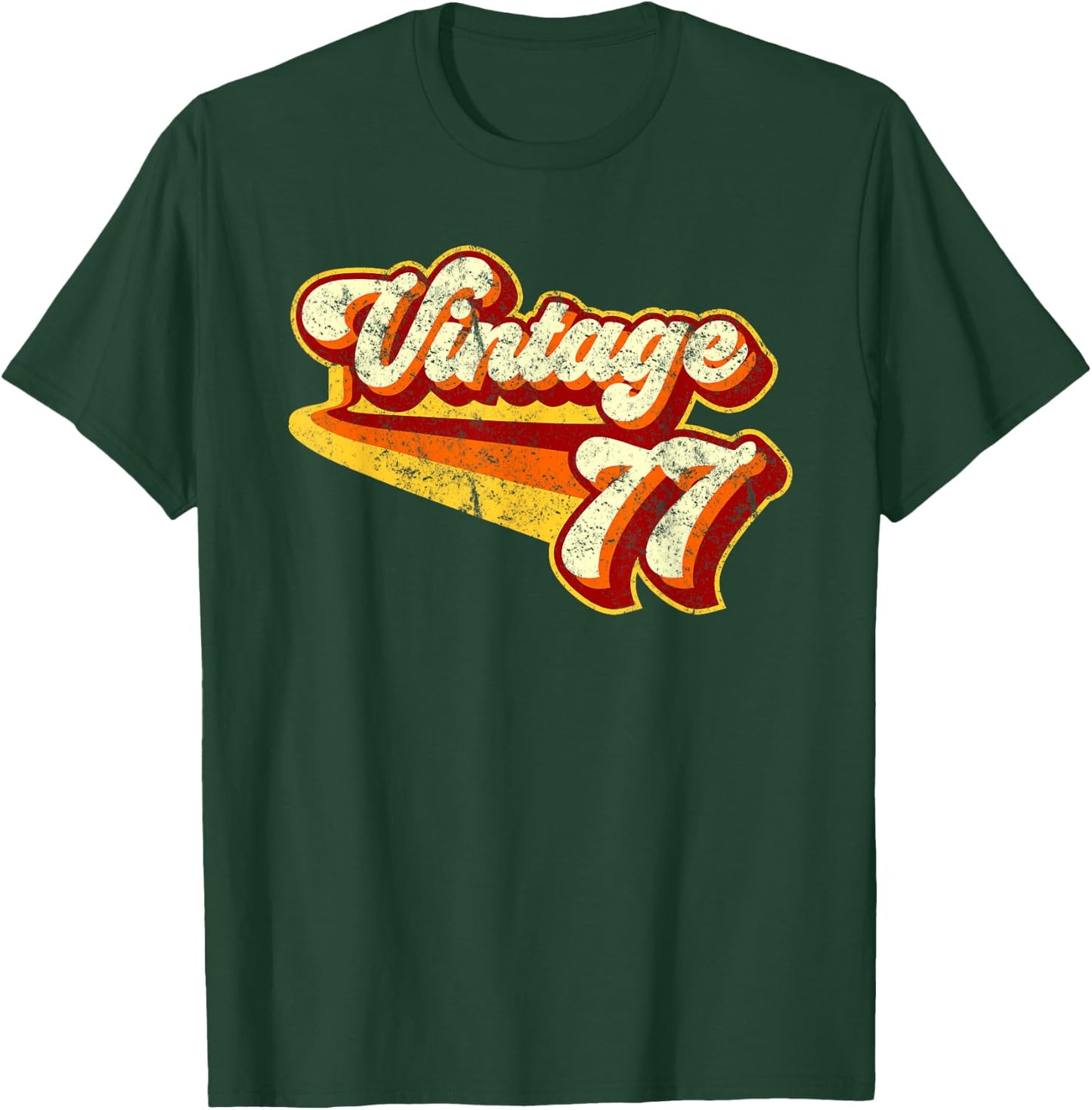 Vintage 1977 Distressed T-Shirt - T-Shirt | Forest