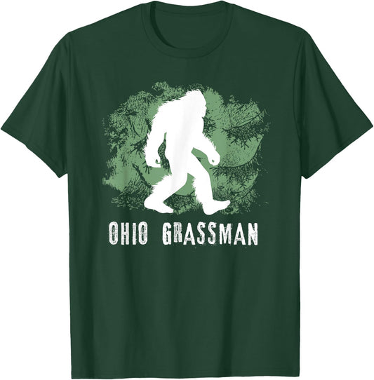 Bigfoot Grassman Cryptid Ohio Valley Park Sasquatch T-Shirt - T-Shirt | Forest