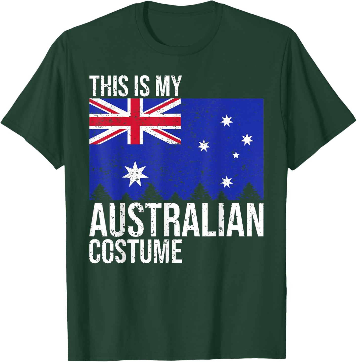 Vintage This Is My Australian Flag Costume for Halloween T-Shirt - T-Shirt | Forest