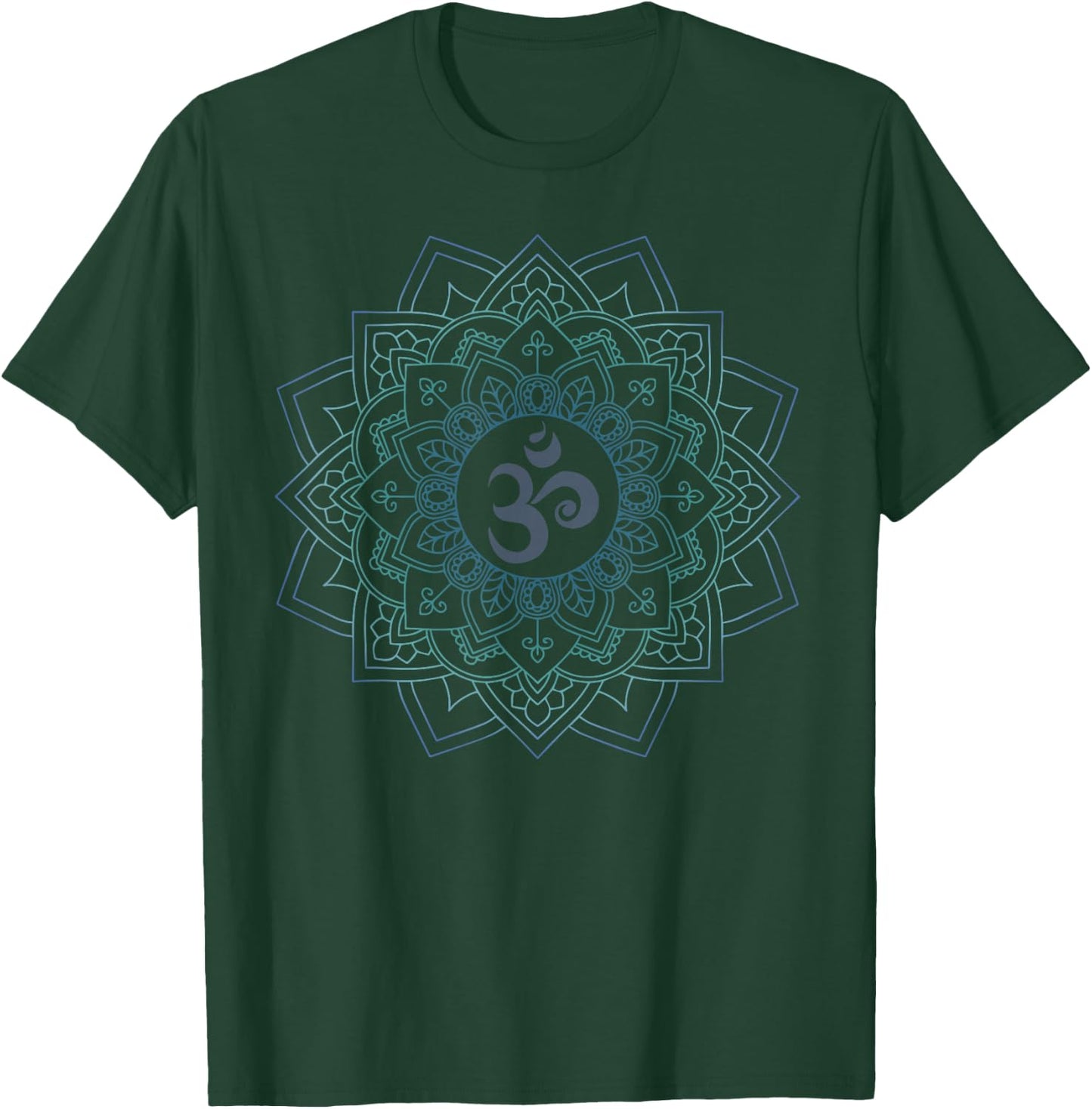 Om Mandalas Clear Tones Graphic Design Gift T-Shirt - T-Shirt | Forest
