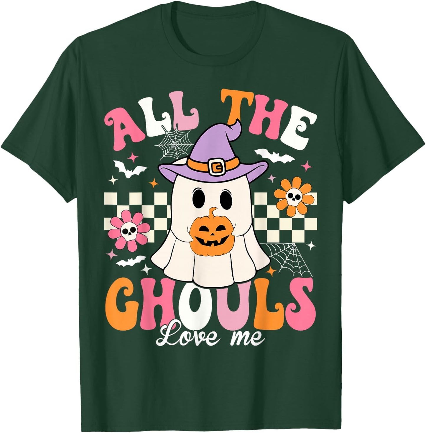 All The Ghouls Love Me Halloween Ghost Spooky Halloween Kids T-Shirt - T-Shirt | Forest