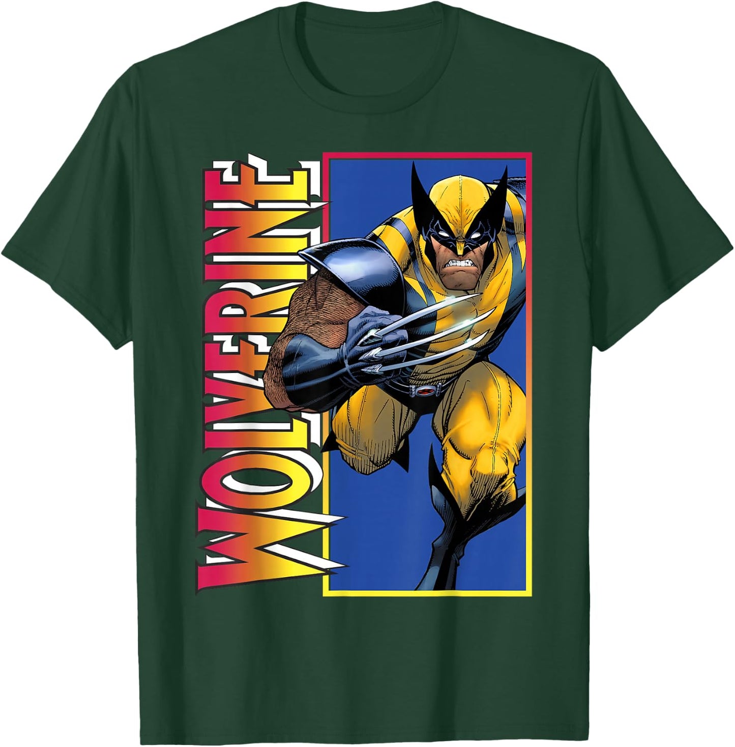 Marvel X-Men Wolverine Classic Gradient T-Shirt - T-Shirt | Forest