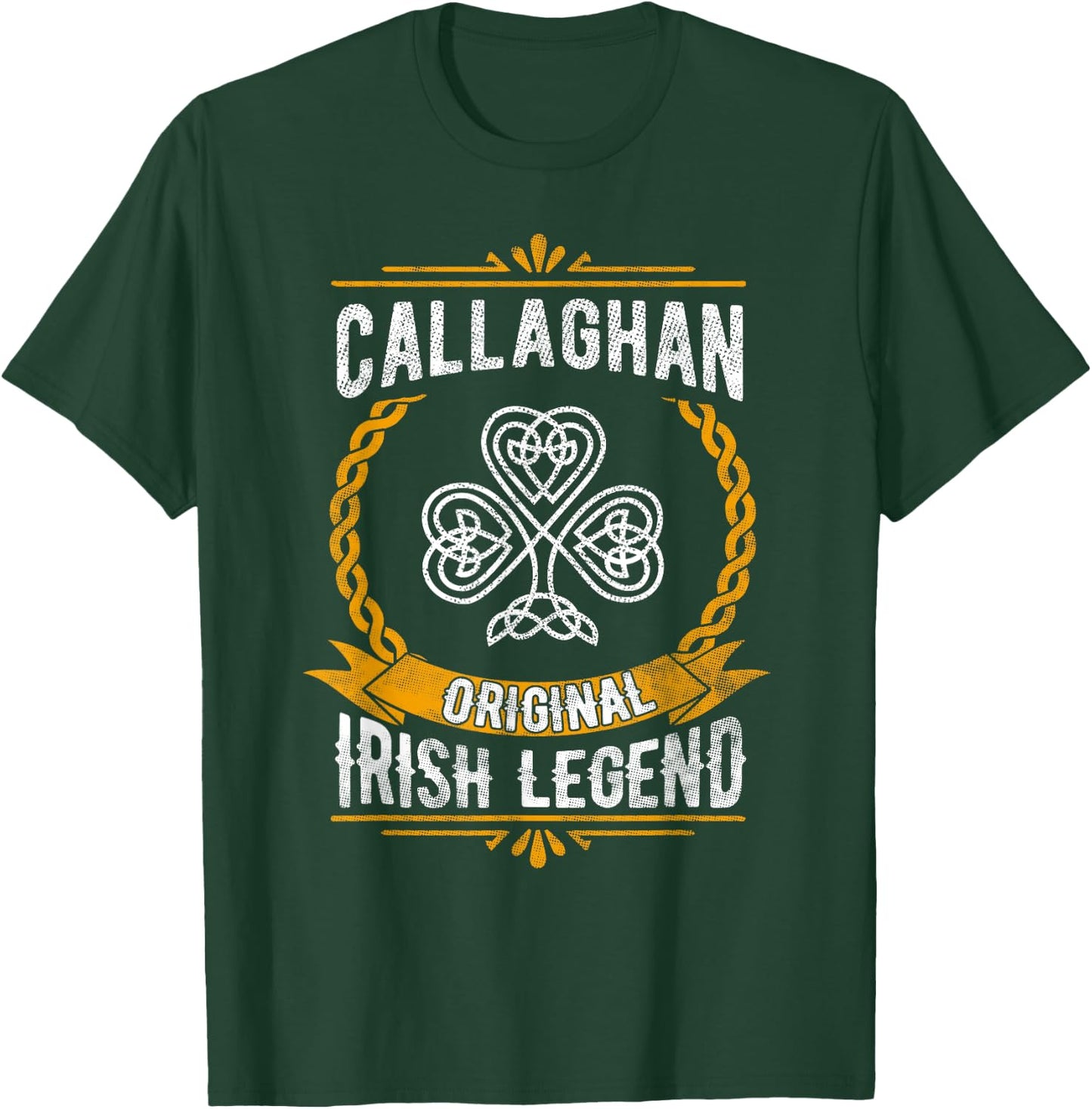 Callaghan Irish Legend Vintage Shamrock Family Name T-Shirt - T-Shirt | Forest