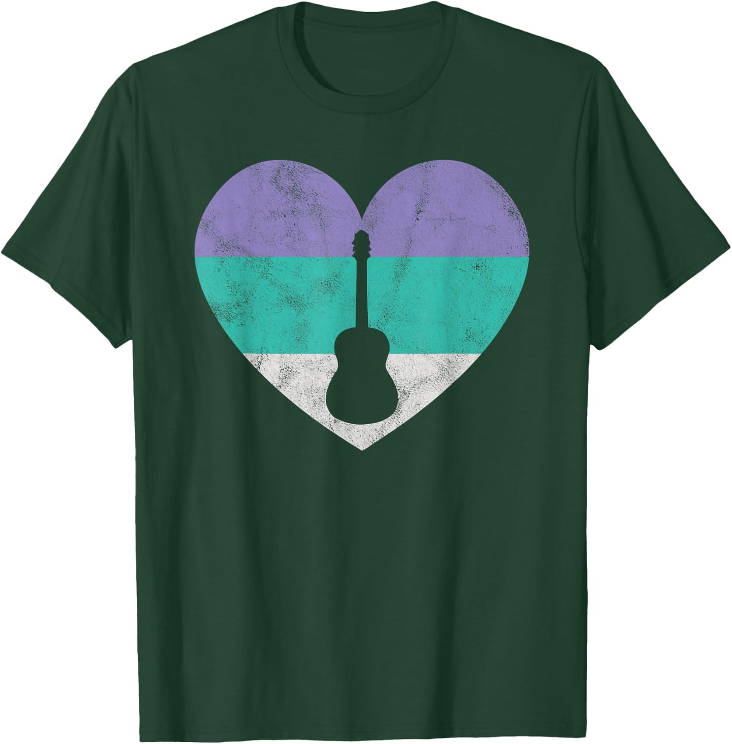 Acoustic Guitar Gift Teens & Girls Retro Vintage T-Shirt - T-Shirt | Forest