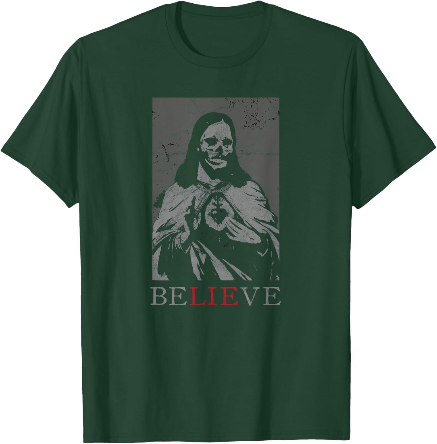 Occult Satan Jesus Lie Antichrist Atheist Hell Devil Gothic T-Shirt - T-Shirt | Forest