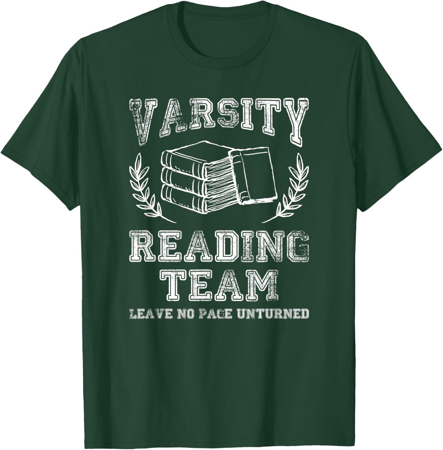 Book Lovers Gifts & Apparel Shoppe Reader Book Lover Gift Varsity Reading Team T-Shirt - T-Shirt | Forest