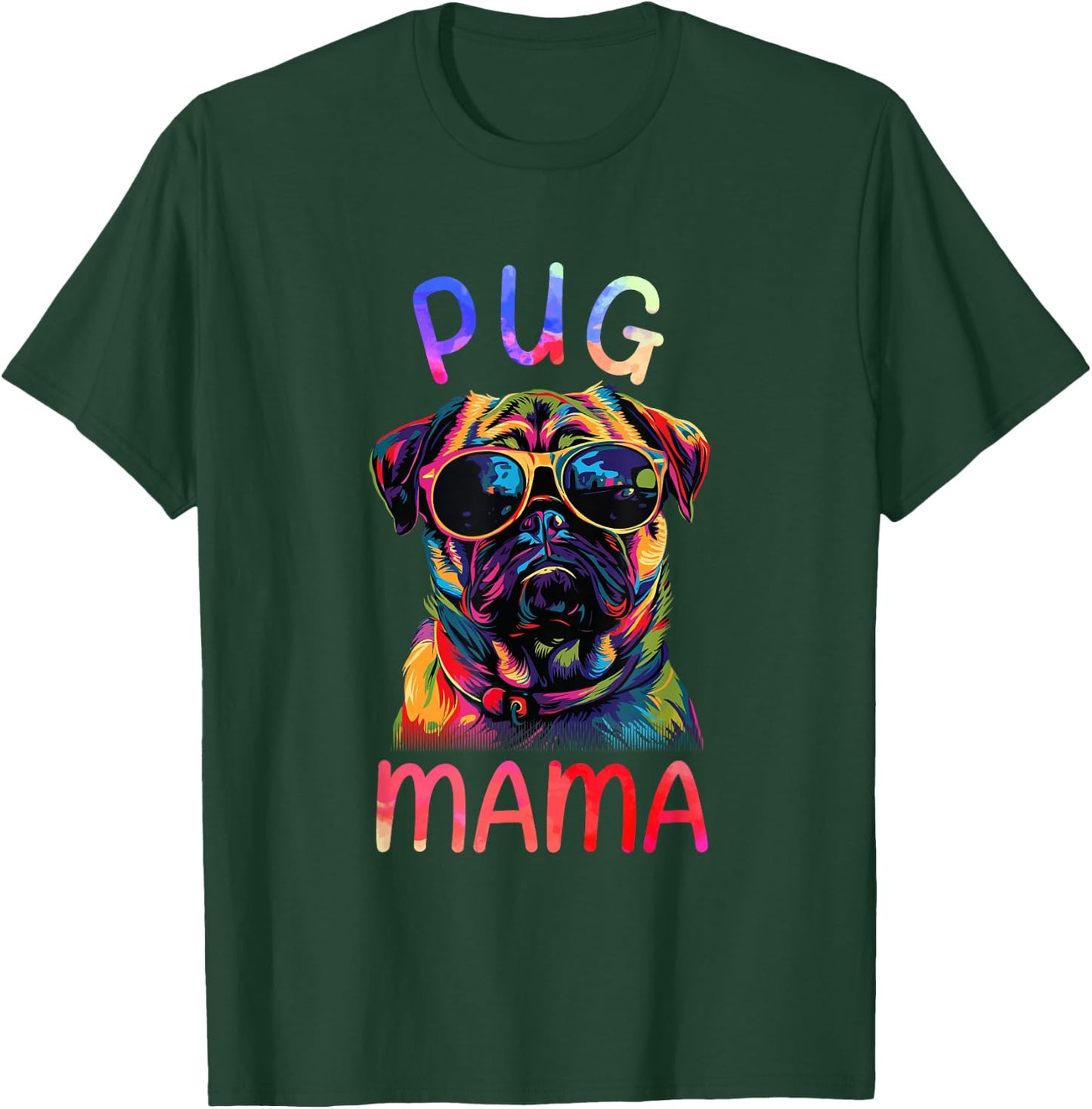 Pug Mom Mama Pop Art Pug Lovers T-Shirt - T-Shirt | Forest