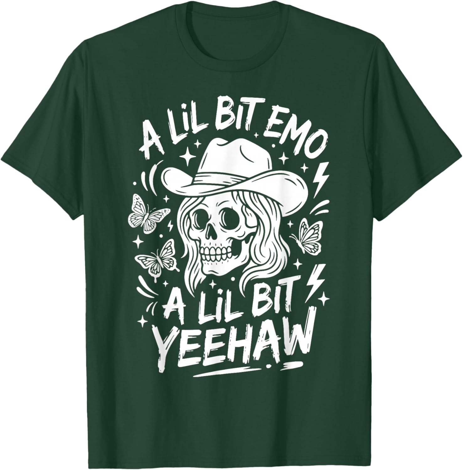 A Lil Bit Emo A Lil Bit Yeehaw T-Shirt - T-Shirt | Forest