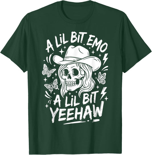 A Lil Bit Emo A Lil Bit Yeehaw T-Shirt - T-Shirt | Forest