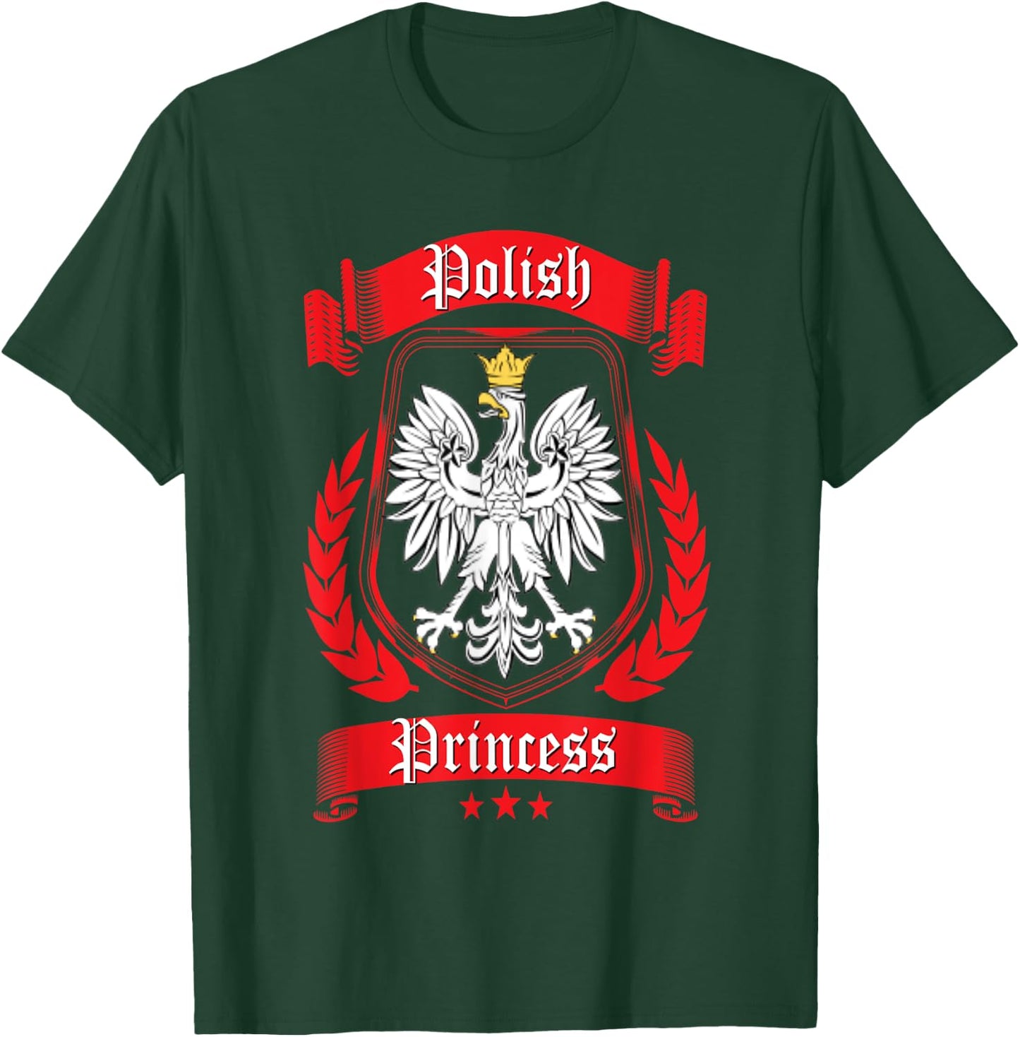 Polish Princess Shirt Dyngus Day Poland Eagle Daughter Girls T-Shirt - T-Shirt | Forest