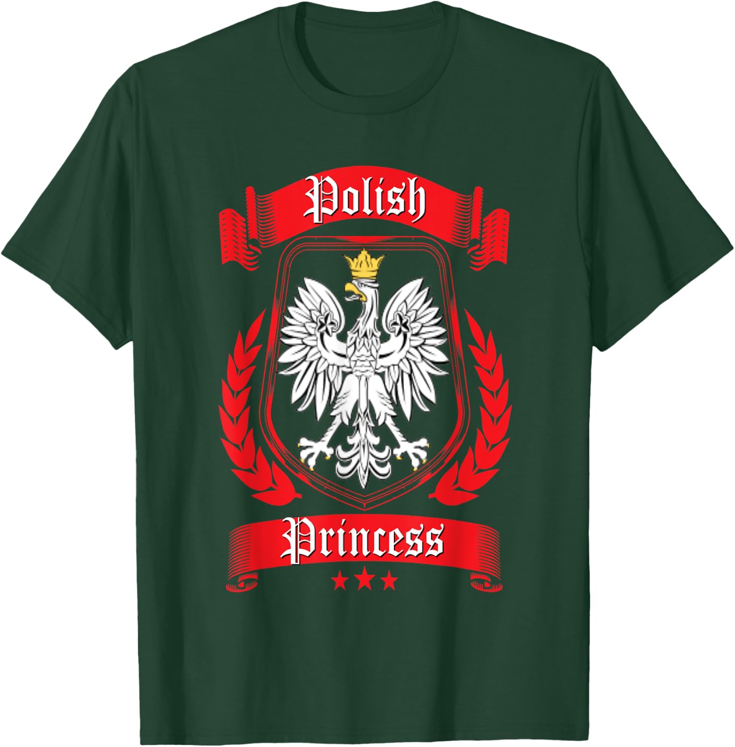 Polish Princess Shirt Dyngus Day Poland Eagle Daughter Girls T-Shirt - T-Shirt | Forest