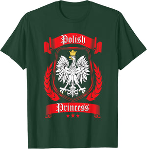 Polish Princess Shirt Dyngus Day Poland Eagle Daughter Girls T-Shirt - T-Shirt | Forest