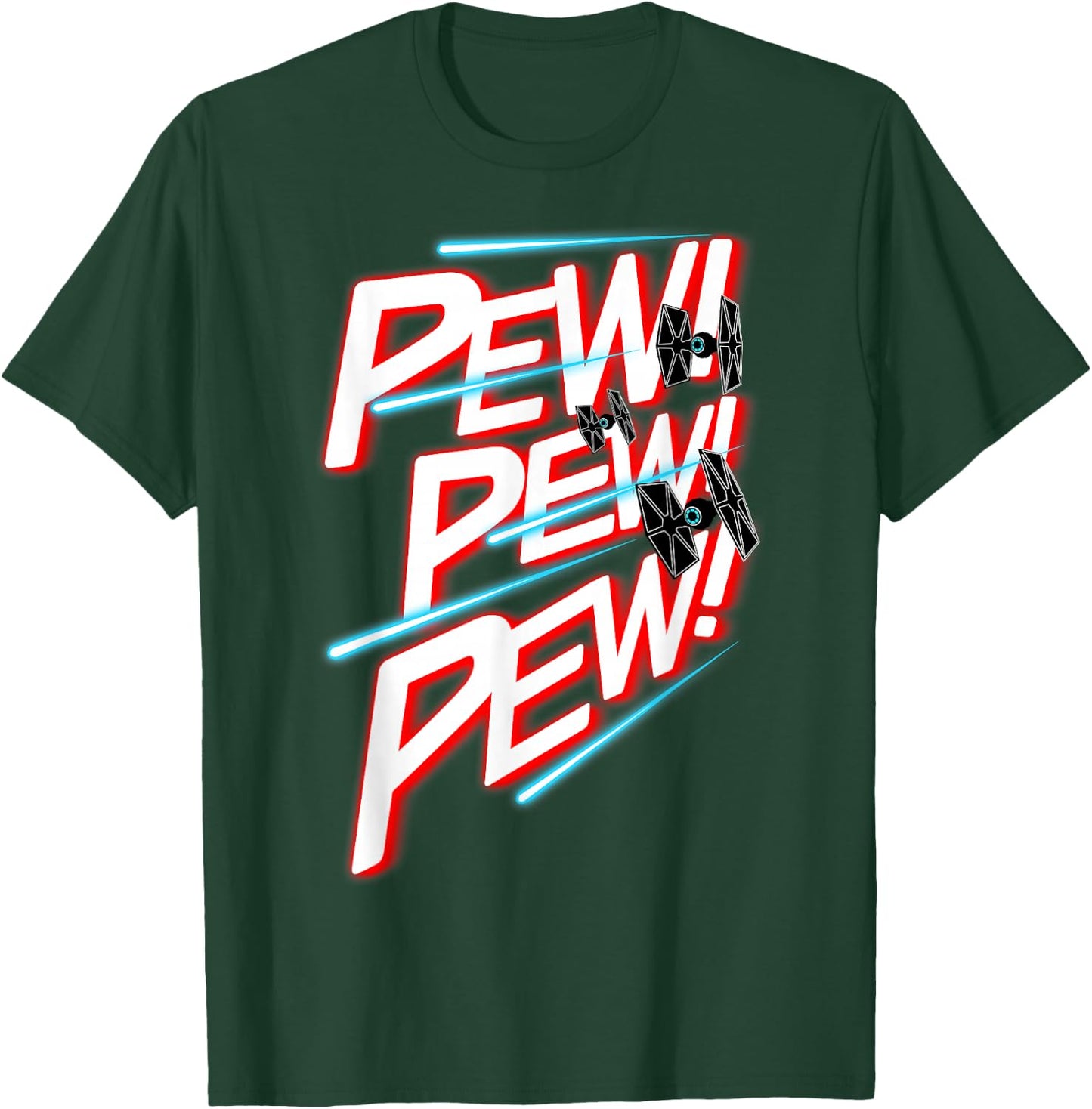 Star Wars TIE Fighter Pew Pew Pew Retro Comic Design T-Shirt - T-Shirt | Forest