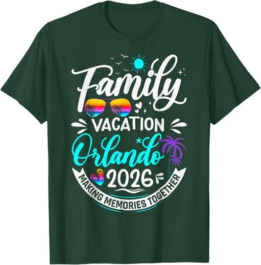 Family Vacation Orlando 2026 Beach Summer Vacation 2026 T-Shirt - T-Shirt | Forest