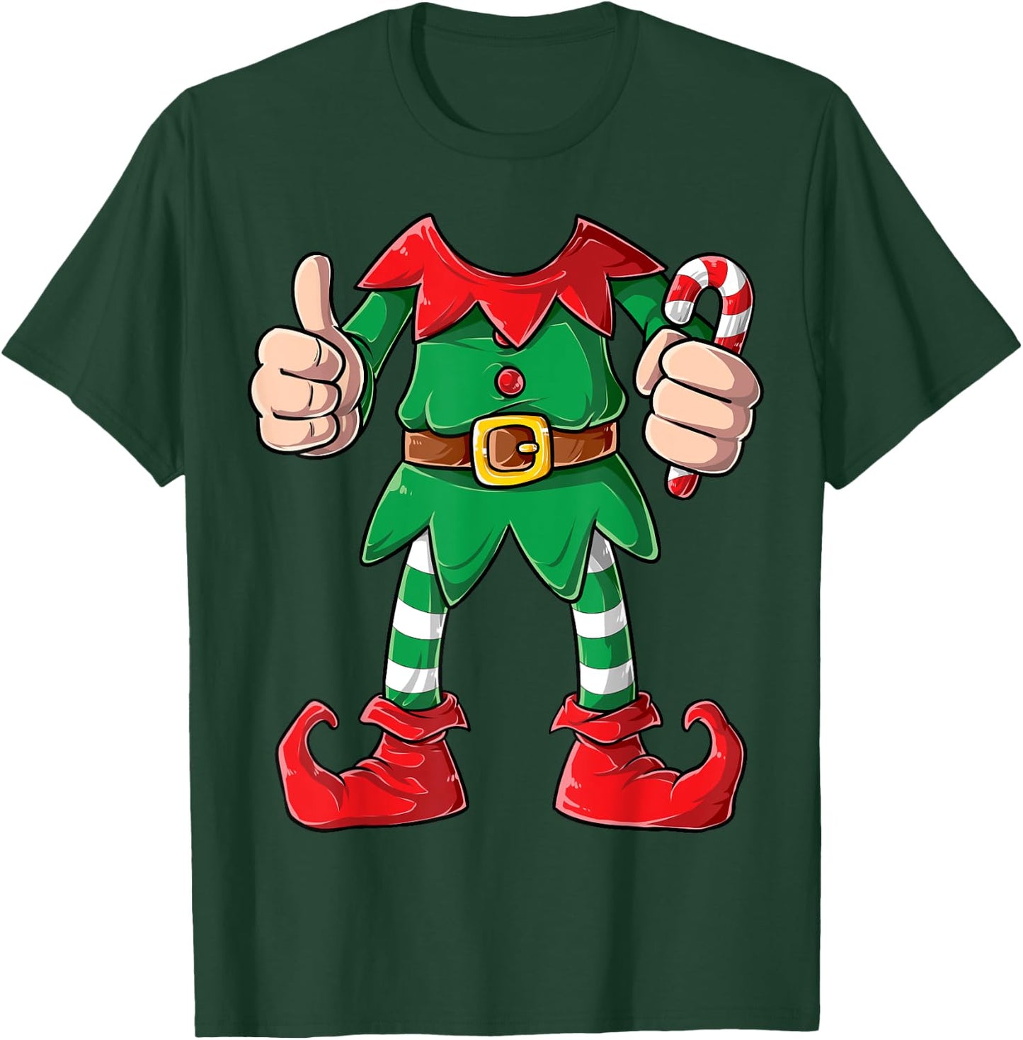 Elf Costume Christmas Elves Boys Girls Funny Xmas Holiday T-Shirt - T-Shirt | Forest
