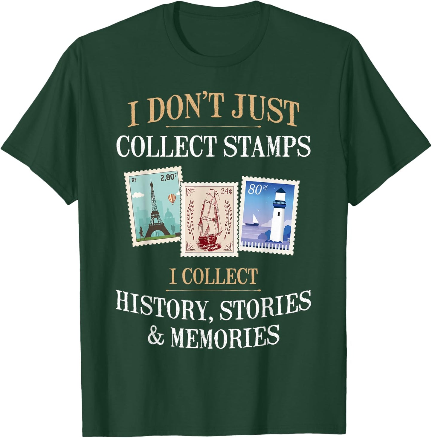 Philately Stamp Collecting Philatelist T-Shirt - T-Shirt | Forest