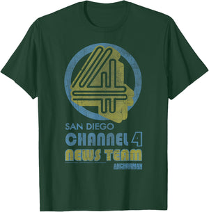 Anchorman San Diego Channel 4 News Team Logo T-Shirt - T-Shirt | Forest