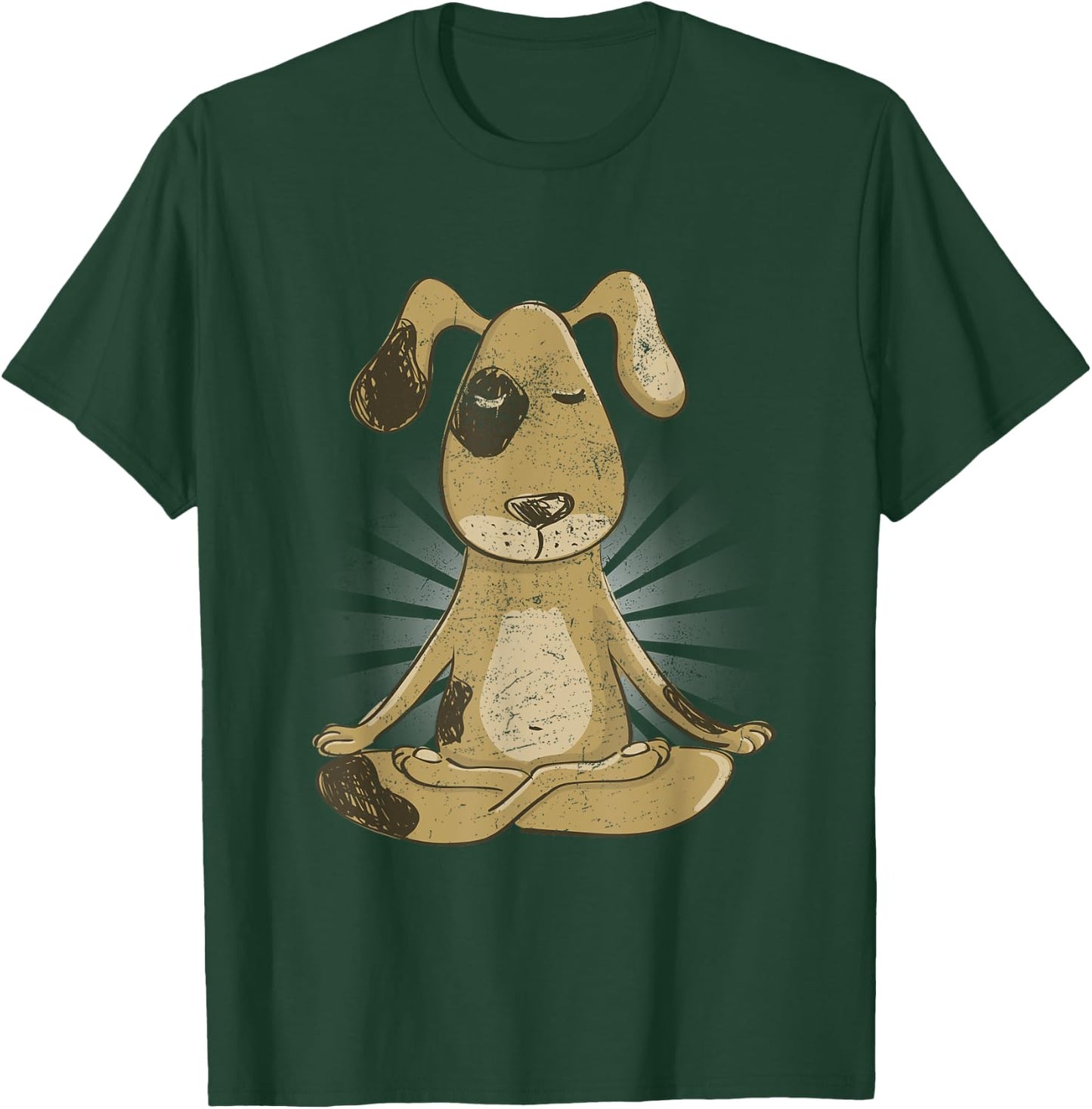Yoga Meditation Dog Zen Men Women Kids T-Shirt - T-Shirt | Forest