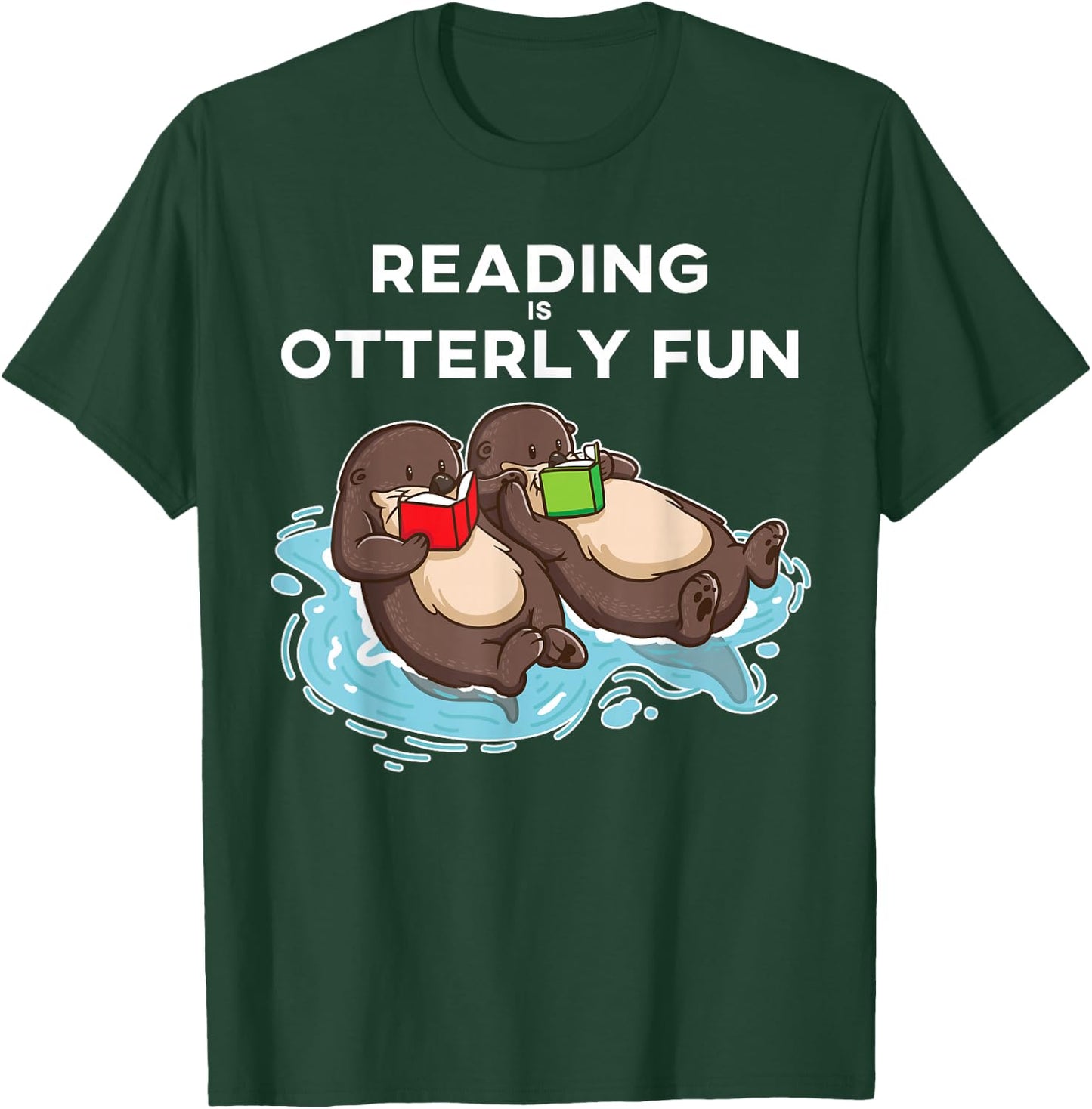 Sea Otter Book Reading Gift Shirt for Bookworm Teachers T-Shirt - T-Shirt | Forest