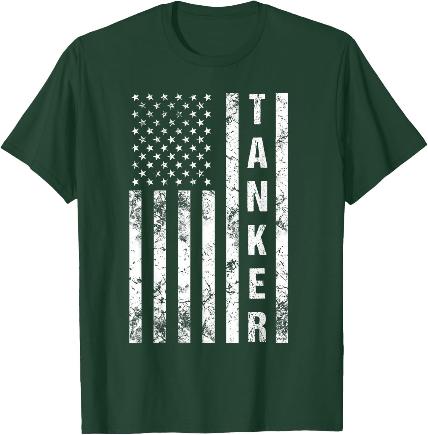 American Flag Army Tanker T-Shirt - T-Shirt | Forest