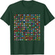 World Flags,Short Sleeve Cool Travel 210 Flag International T-Shirt - T-Shirt | Forest