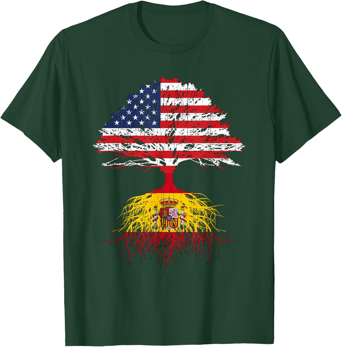 Spanish Roots American Grown Spain Shirt Women Kids T-Shirt - T-Shirt | Forest