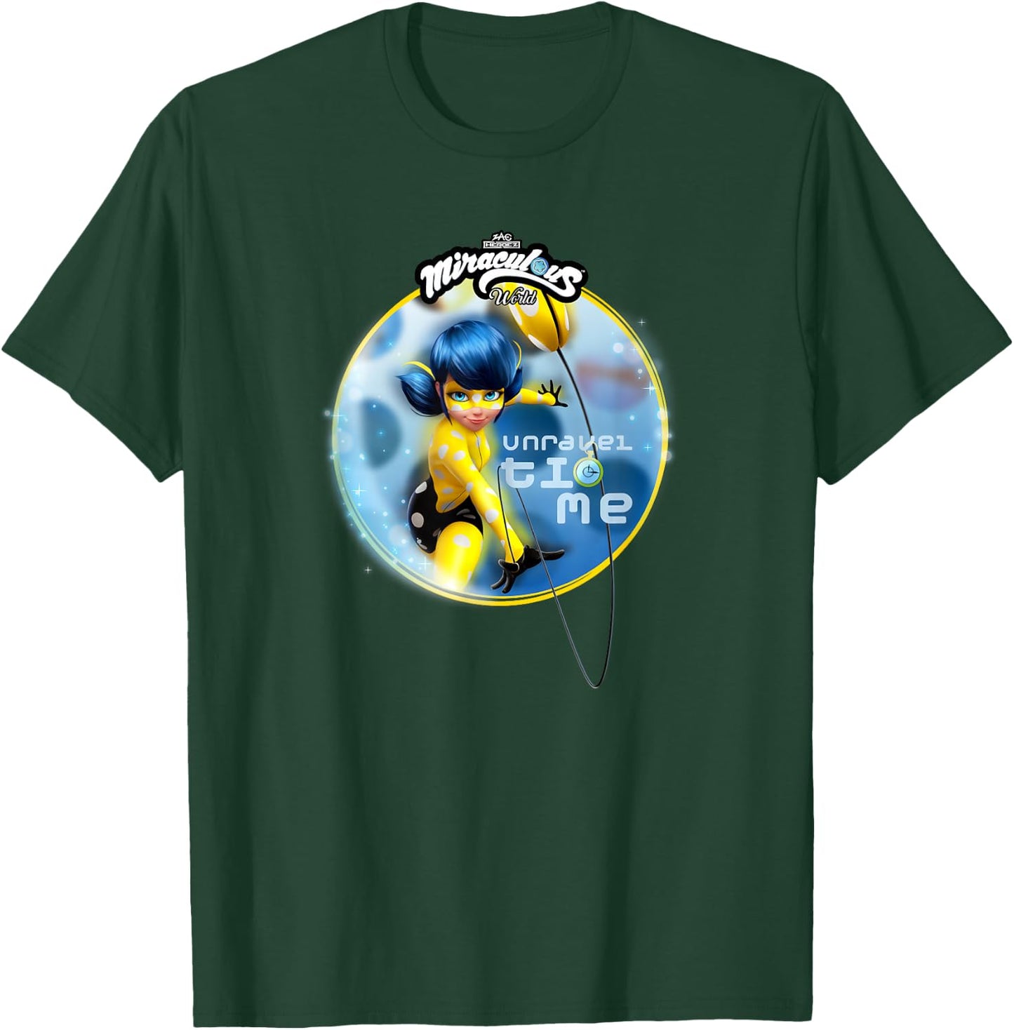 Miraculous Ladybug London Chronobug Unravel Time T-Shirt - T-Shirt | Forest