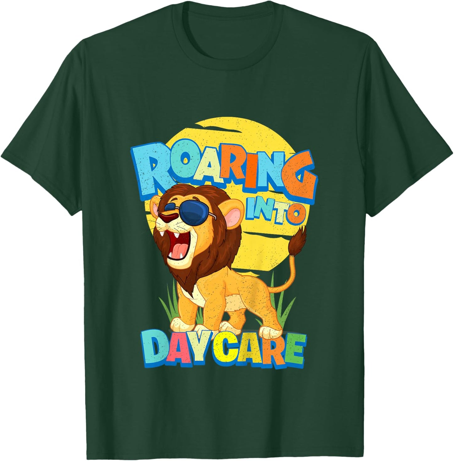 First Day of Daycare School Toddler Lion Safari Jungle Gifts T-Shirt - T-Shirt | Forest
