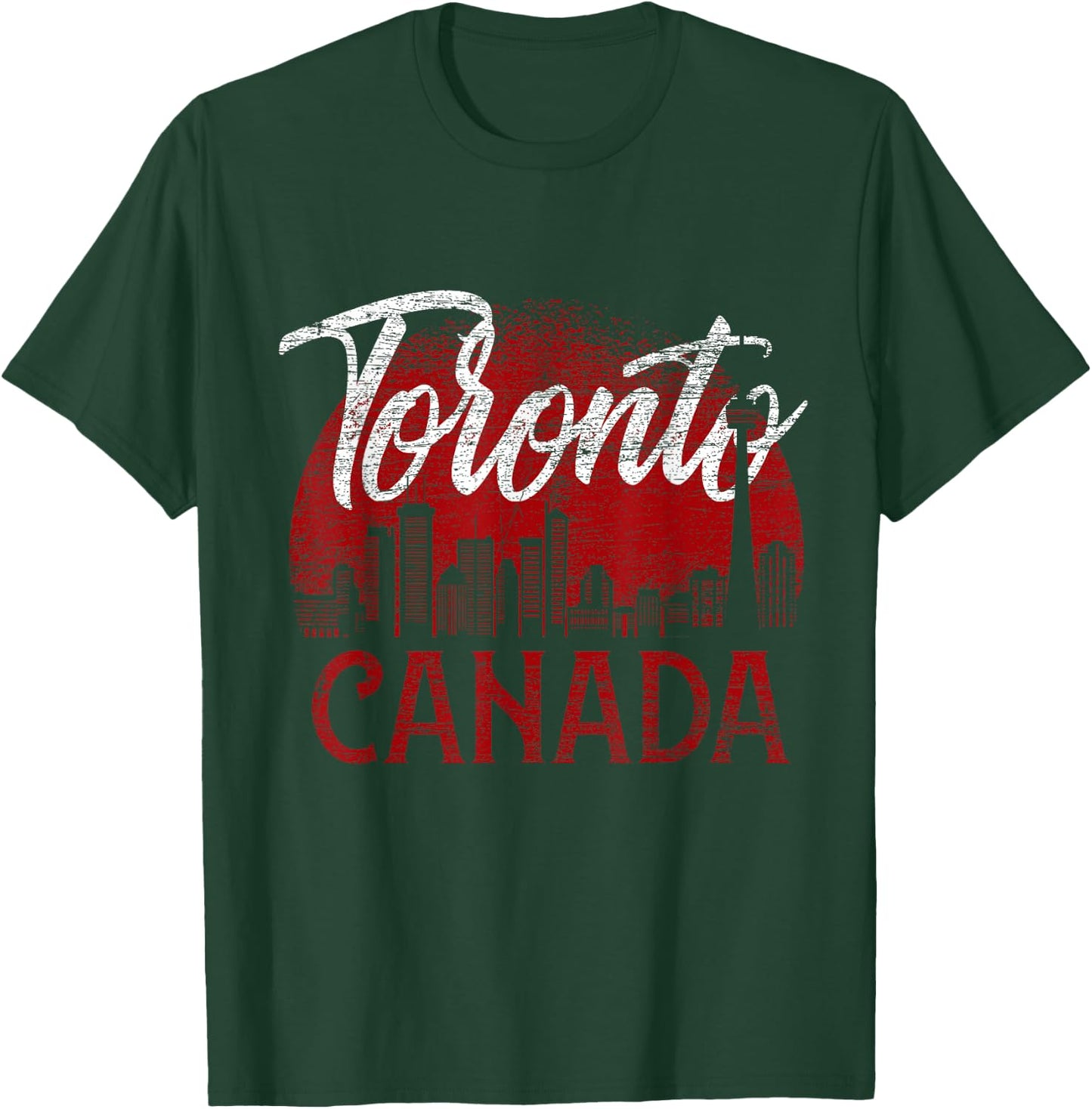 Toronto North America Canadian Flag Canada T-Shirt - T-Shirt | Forest