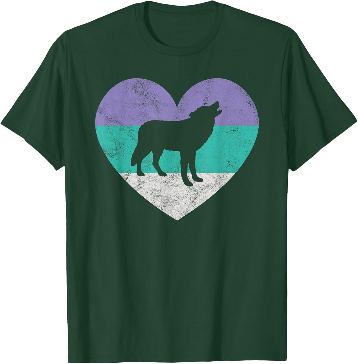 Wolf Gift Shirt & Girls | Retro Cute Wolf T-Shirt - T-Shirt | Forest