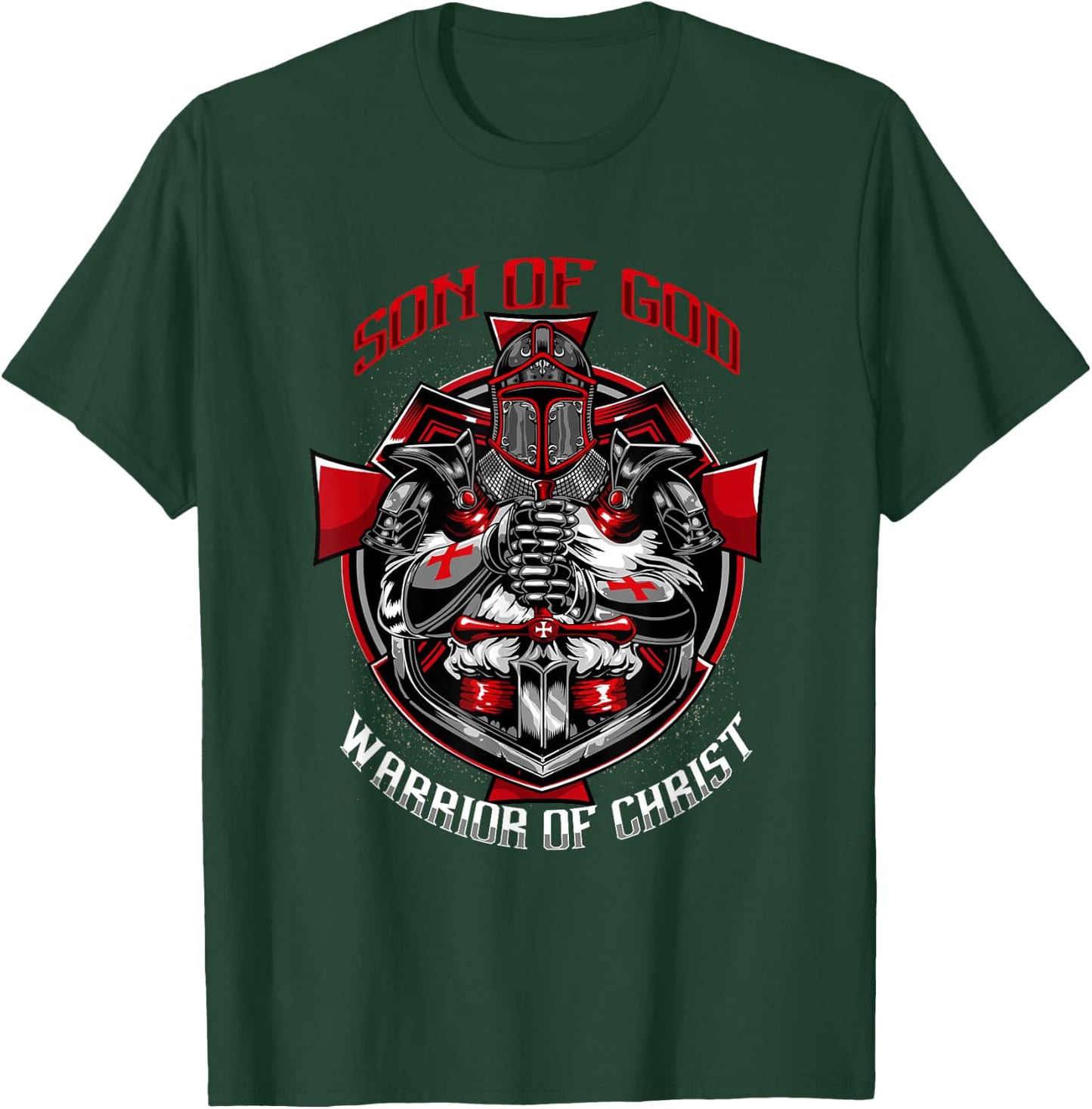 Knights Templar Son Of God Warrior Of Christ T-Shirt - T-Shirt | Forest