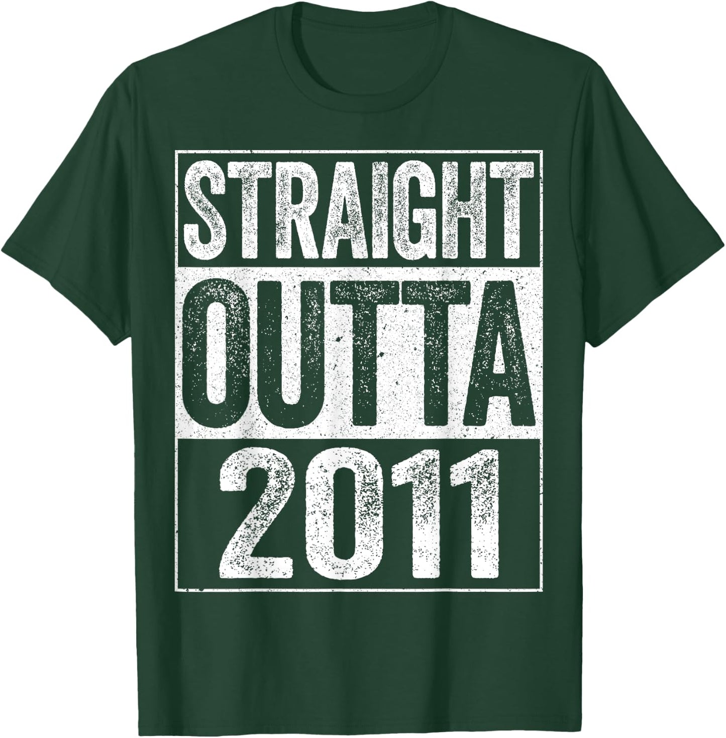 Straight Outta 2011 Shirt Kids Boy Girl 14th Birthday T-Shirt - T-Shirt | Forest