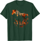 Cute Horse Lover Autumn Leaves Pony Animal Wildlife T-Shirt - T-Shirt | Forest