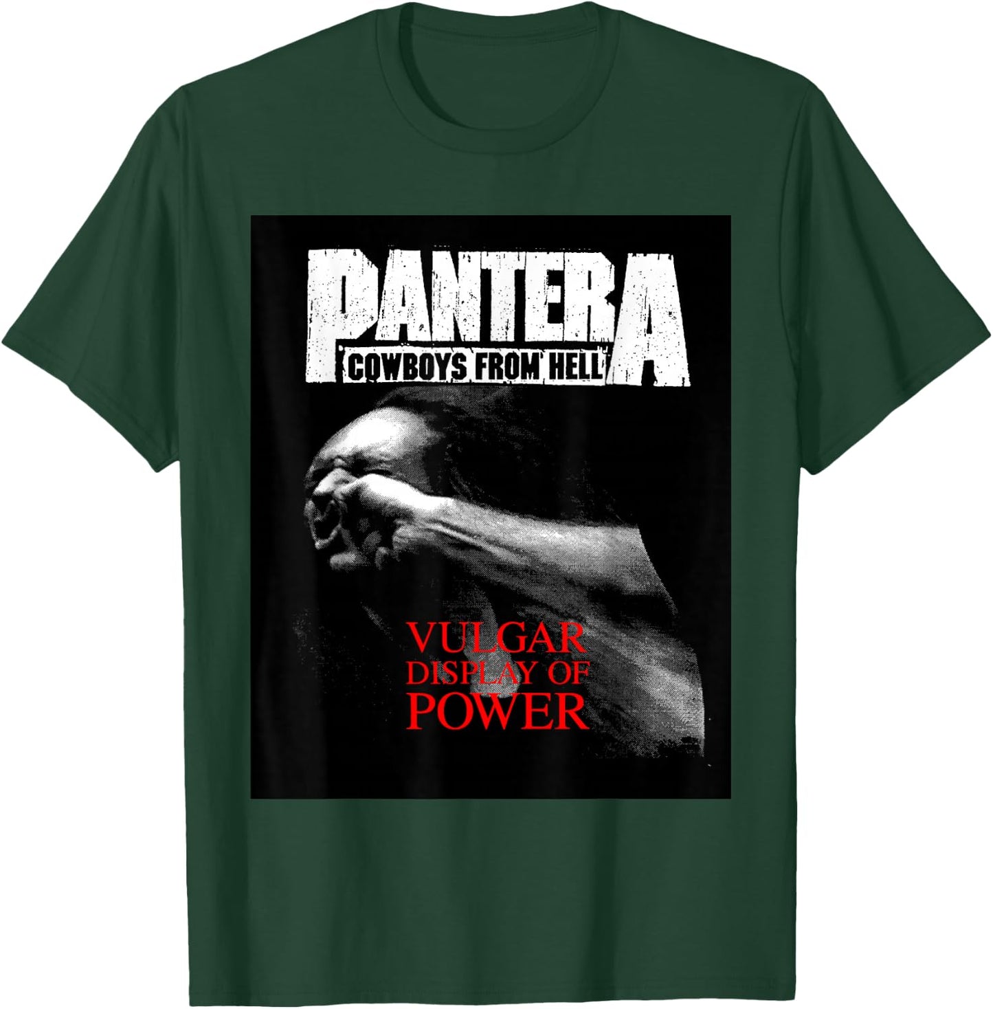 Pantera Official Vulgar Display Of Power - Black - Adult - Small - Short Sleeve - - Classic Fit - Music Theme - Cotton T-Shirt - T-Shirt | Forest