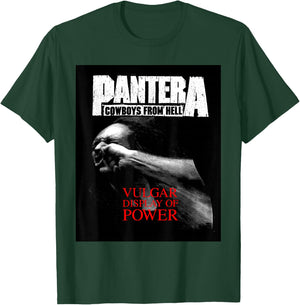 Pantera Official Vulgar Display Of Power - Black - Adult - Small - Short Sleeve - - Classic Fit - Music Theme - Cotton T-Shirt - T-Shirt | Forest