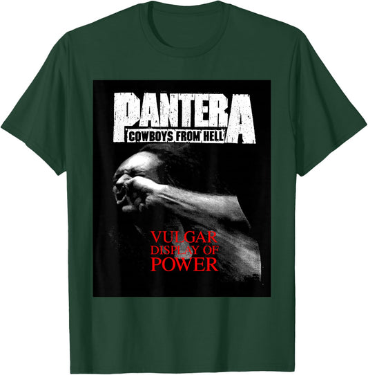 Pantera Official Vulgar Display Of Power - Black - Adult - Small - Short Sleeve - - Classic Fit - Music Theme - Cotton T-Shirt - T-Shirt | Forest