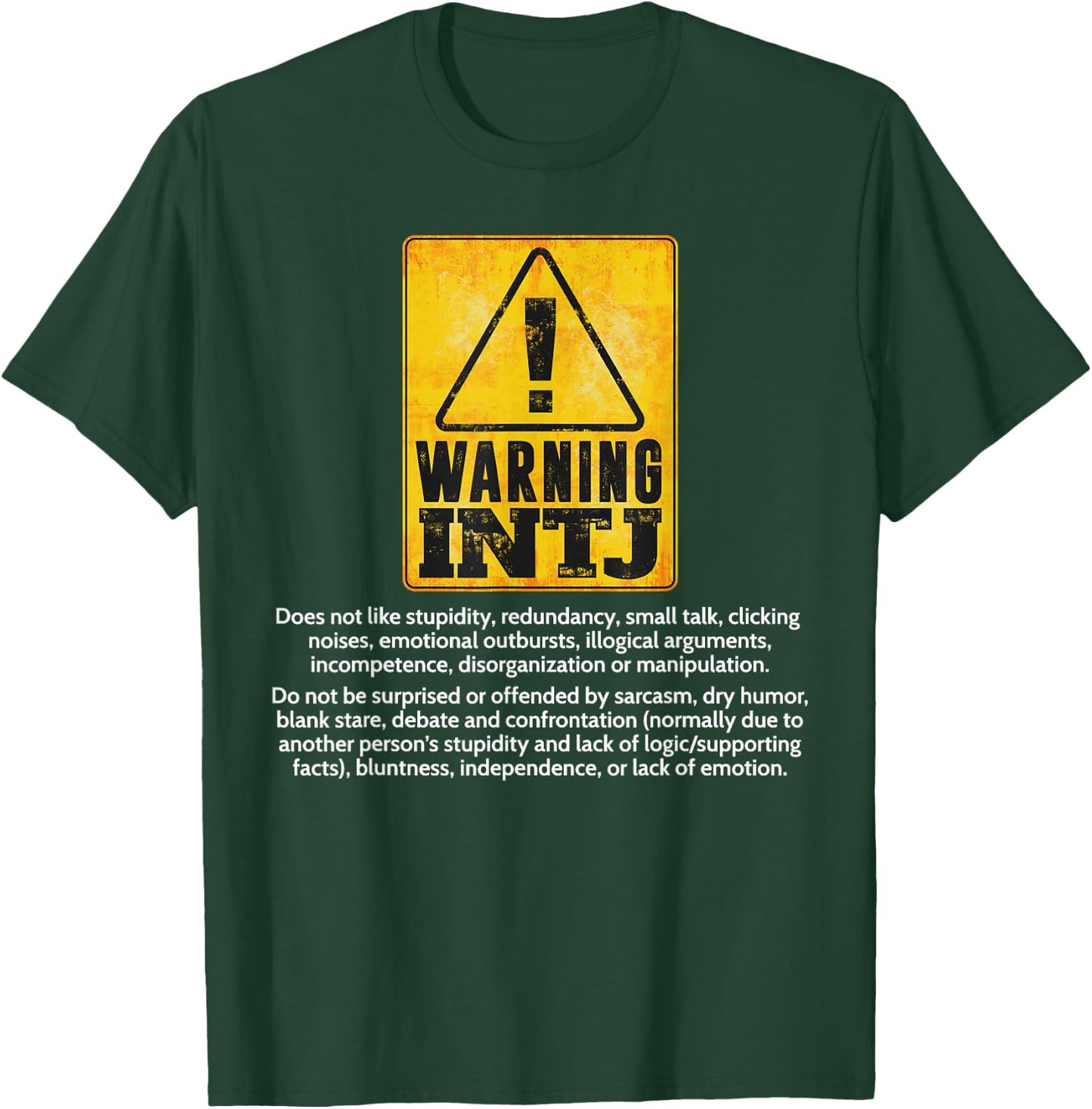 INTJ Personality Type Introvert Thinker Men Women Architect T-Shirt - T-Shirt | Forest