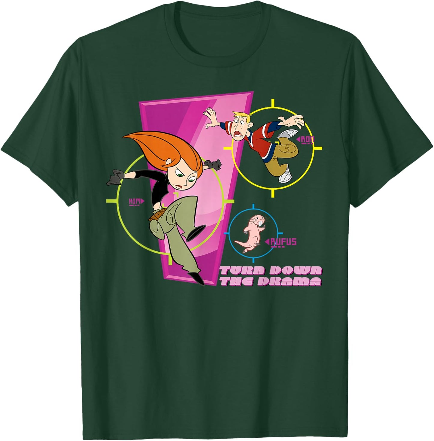 Kim Possible - Ron Rufus KP Turn Down The Drama T-Shirt - T-Shirt | Forest
