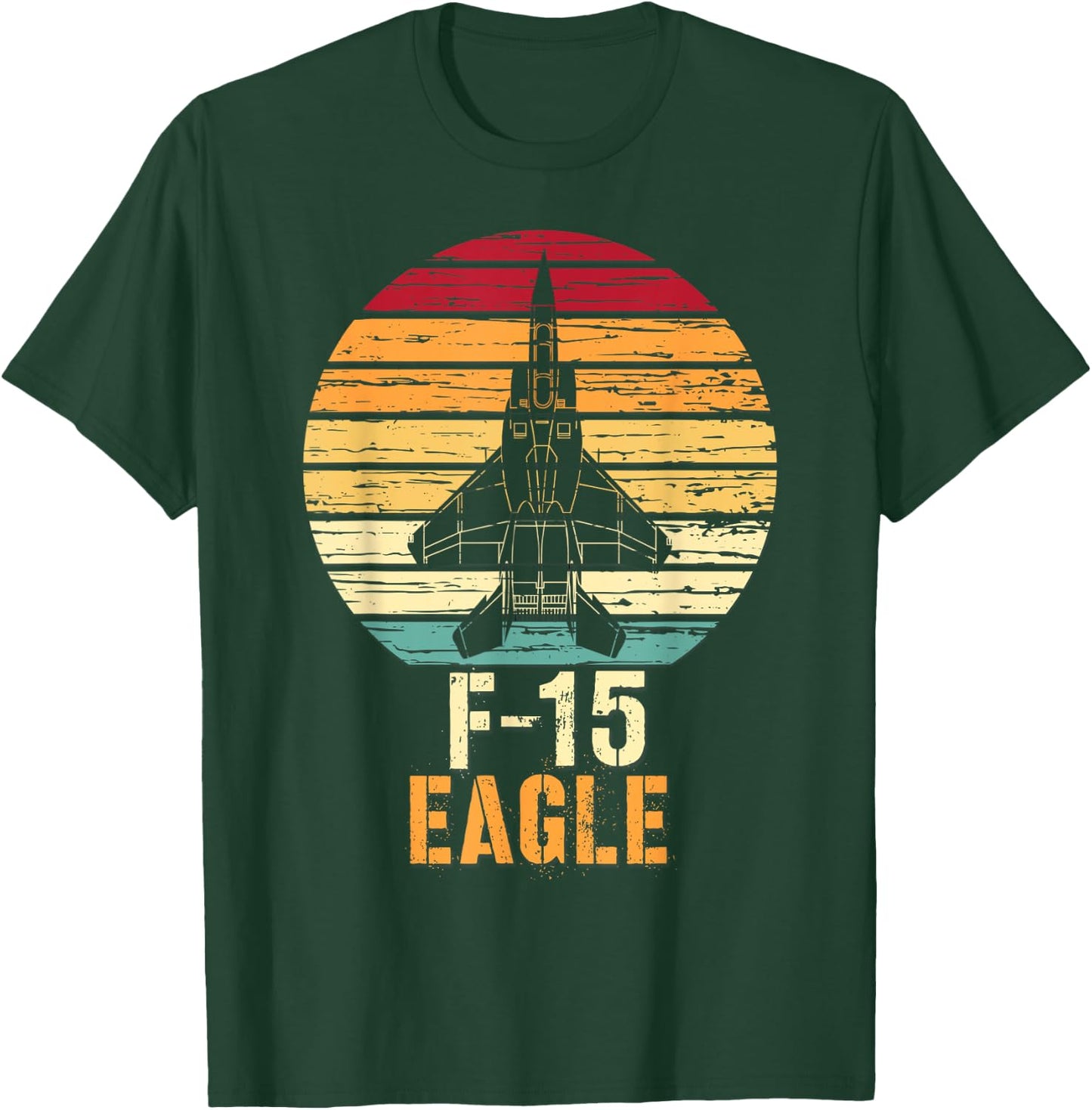 Vintage F-15 Eagle Fighter Jet Aviation Shirt T-Shirt - T-Shirt | Forest